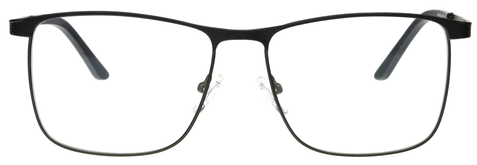 Das Bild zeigt die Eyebar Brille Genf in schwarz von vorne.